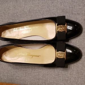 Salvatore Ferragamo black small heels